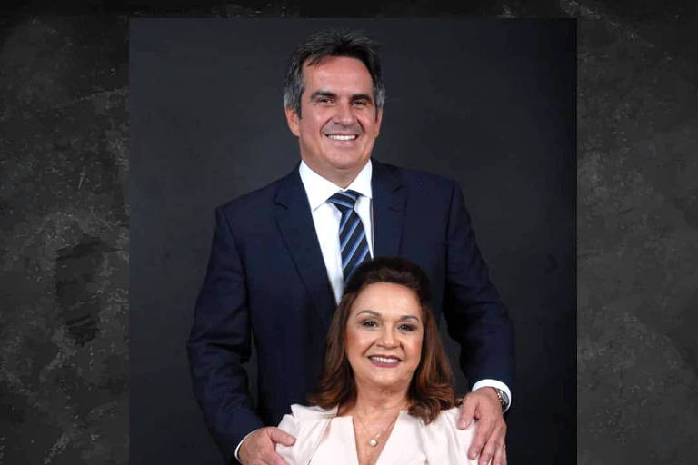 O senador Ciro Nogueira junto de sua mae Elaine Nogueira. 
