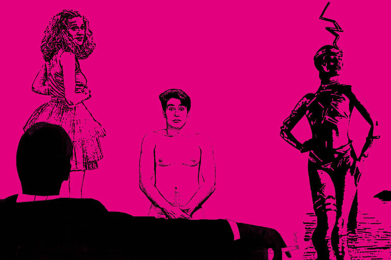 Ilustração a partir das aberturas das séries "Sex and the City" e "Mad Men", da novela "Brega e Chique" e do Fantástico 