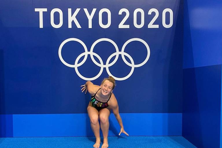A nadadora uruguaia Nicole Frank, que fez sua estreia nos Jogos Olímpicos de Tóquio