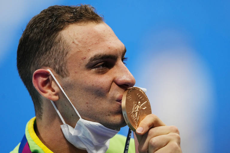 Fernando Scheffer é medalha de bronze na natação em Tóquio