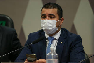 O deputado Luis Miranda (DEM-DF), em depoimento à CPI da Covid