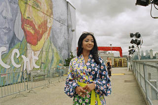Maitreyi Ramakrishnan, the star of the Netflix teen comedy, ÒNever Have I Ever,Ó while visiting the Immersive Van Gogh exhibit in Lower Manhattan on July 19, 2021. (Sabrina Santiago/The New York Times)