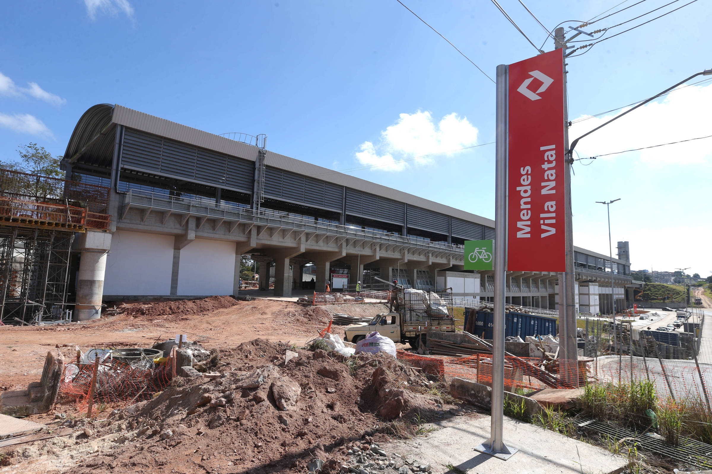 Ainda em obras, estação Mendes-Vila Natal da CPTM será inaugurada na  terça-feira (10) - 04/08/2021 - São Paulo - Agora