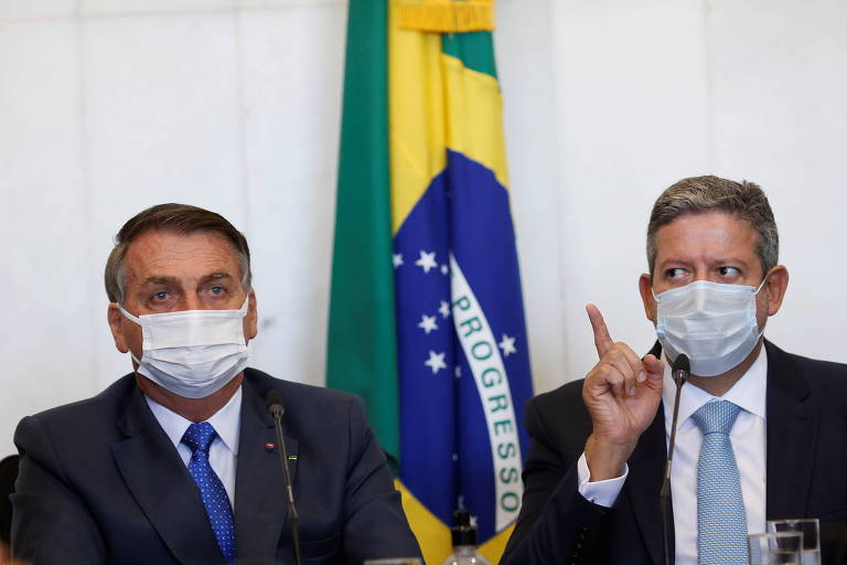 Os presidente Jair Bolsonaro e Arthur Lira (Câmara)
