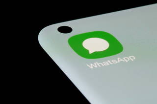 FILE PHOTO: WhatsApp app is seen on a smartphone in this illustration