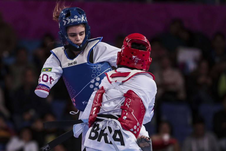 Silvana Fernandes durante o parataekwondo nos Jogos Parapan-Americanos de Lima