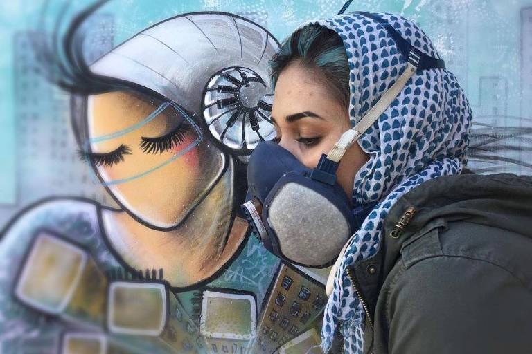 Veja fotos das obras da grafiteira afegã Shamsia Hassani