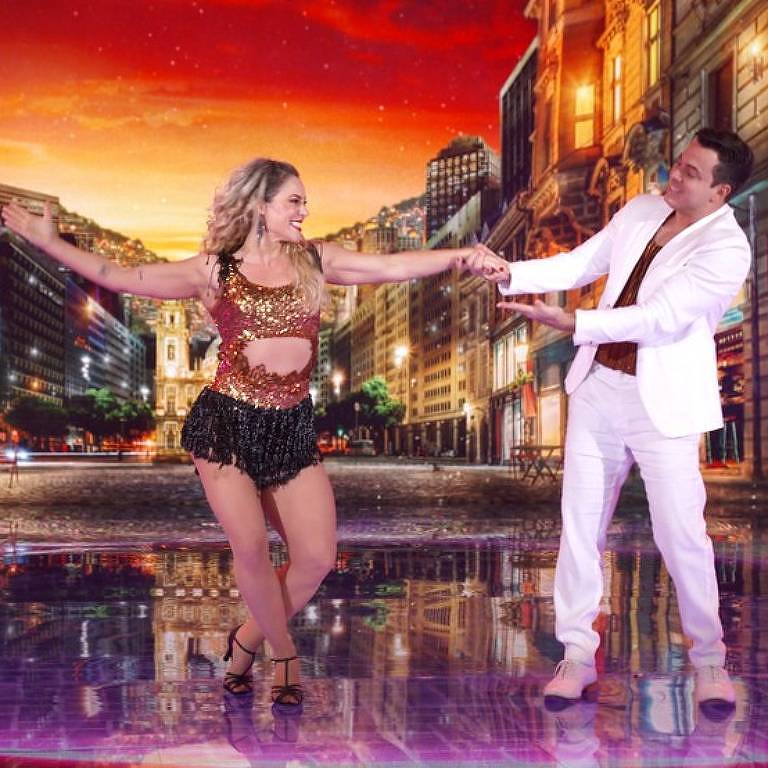 Paolla Oliveira durante apresentação de valsa na Super Dança dos Famosos