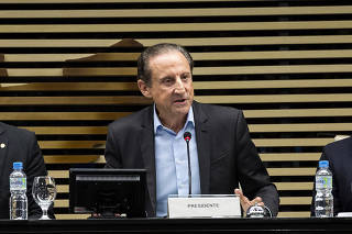 Eduardo Bolsonaro (Deputado Federal) participa do final da reunião da diretoria da Fiesp