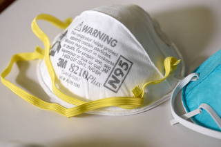 FILE PHOTO: Various N95 masks at a laboratory of 3M, that has been contracted by the U.S. government to produce extra masks in response to the country's novel coronavirus outbreak, in Maplewood, Minnesota