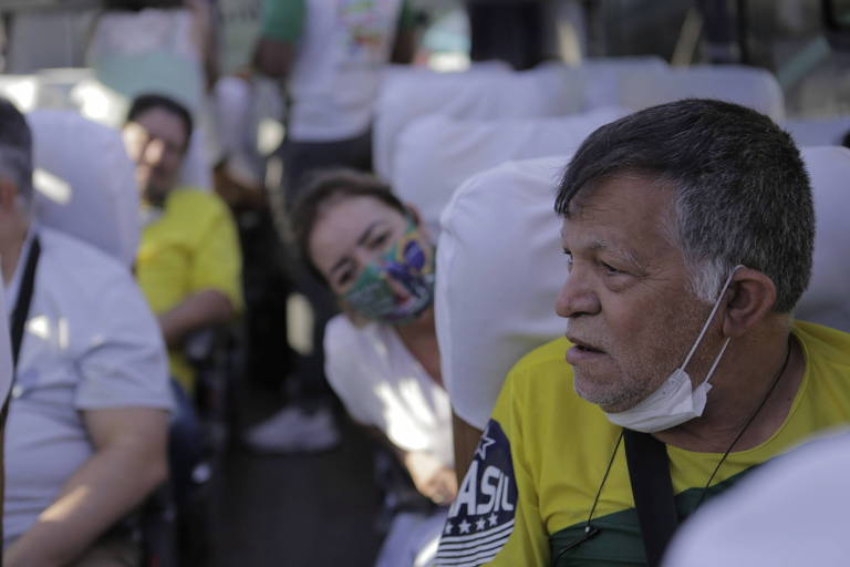 Apoiadores de Jair Bolsonaro em caravana de São Paulo até Brasília para participar de ato no 7 de Setembro