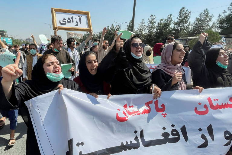 Veja imagens do protesto contra o Paquistão em Cabul