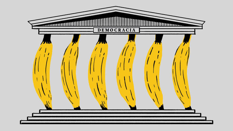 templo com bananas no lugar de colunas