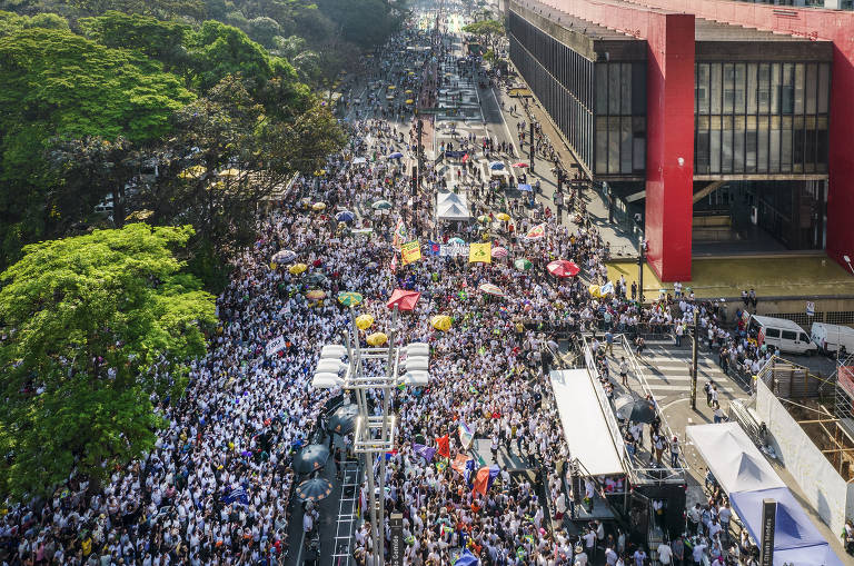 Ato contra Bolsonaro em São Paulo