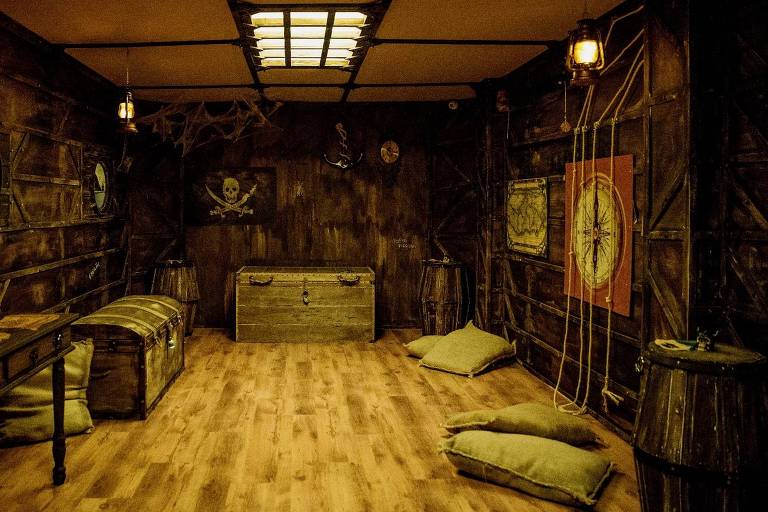 Escape Box Pirates Jogo Escape Room em uma caixa Diversão para o