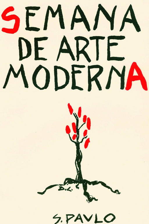 Capa do programa da Semana de Arte Moderna de 22, de autoria de Di Cavalcanti