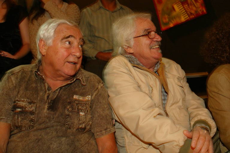 O ator Luis Gustavo participa da comemoração dos 70 anos de vida e 48 de carreira de Rolando Boldrin, na TV Cultura 