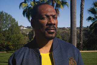 In a photo made remotely, Eddie Murphy at his home in Hollywood Hills, Los Angeles, Feb. 12, 2021. Bella Murphy contributed additional camera operating. (Brad Ogbonna/The New York Times)