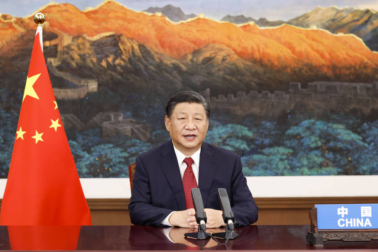 Xi Jinping durante discurso para a Assembleia-Geral da ONU