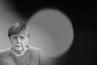 German Chancellor Angela Merkel attends a news conference in Berlin