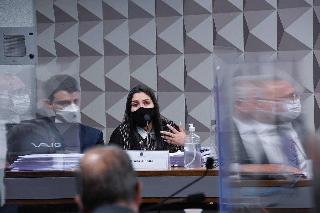 A advogada Bruna Morato depõe à CPI da Covid