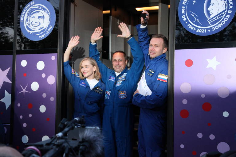 Confira o lançamento do foguete Soyuz MS-19, que levou atriz e diretor para o espaço