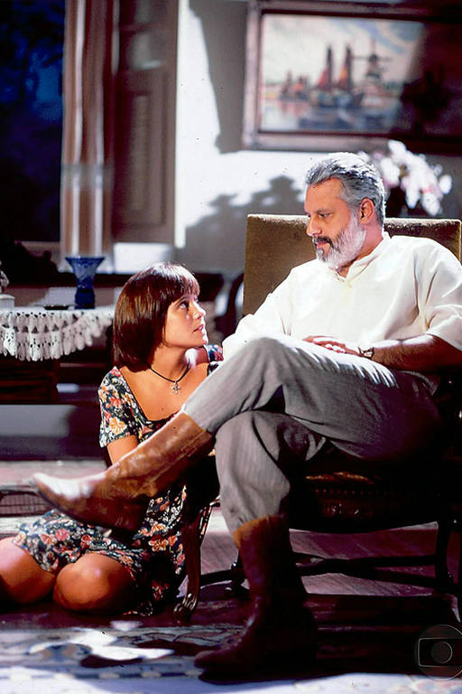 Mariana (Adriana Esteves) e José Inocêncio (Antonio Fagundes)