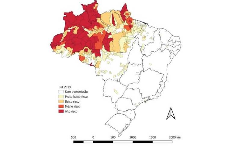 No Brasil, a malária concentra-se principalmente na Amazônia