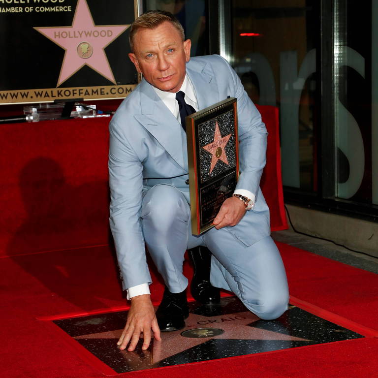 O ator Daniel Craig ganha estrela na Calçada da Fama