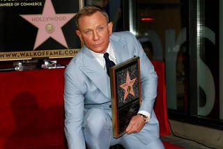 Actor Daniel Craig receives a star on the Hollywood Walk of Fame, in Los Angeles