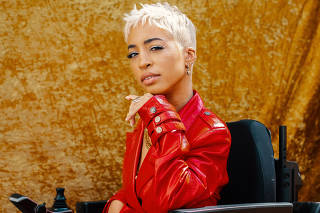 The actress and model Jillian Mercado, who plays Maribel in ÒThe L Word: Generation Q,Ó in Los Angeles, Sept. 24, 2021. (Bethany Mollenkof/The New York Times)