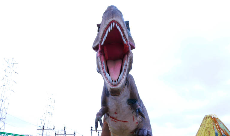 Parque temático 'T-Rex' chega a Goiânia com dinossauros gigantes