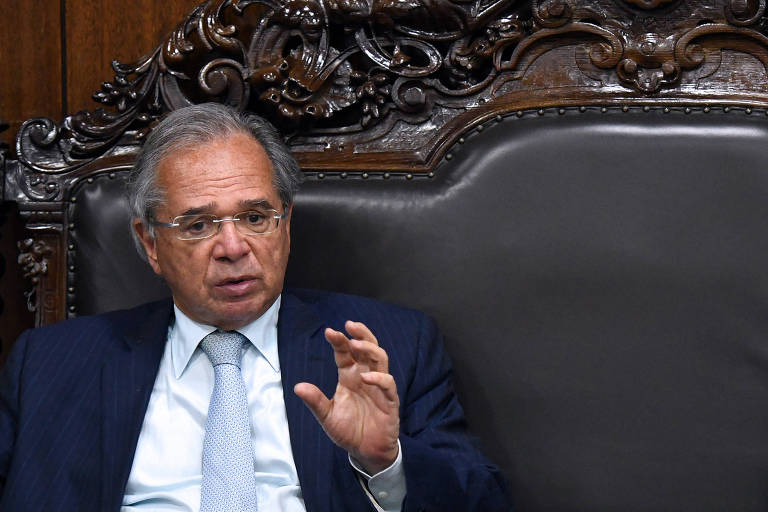 Ministro da Economia, Paulo Guedes, durante entrega da Reforma Tributária (PEC 110/2019), no Senado Federal