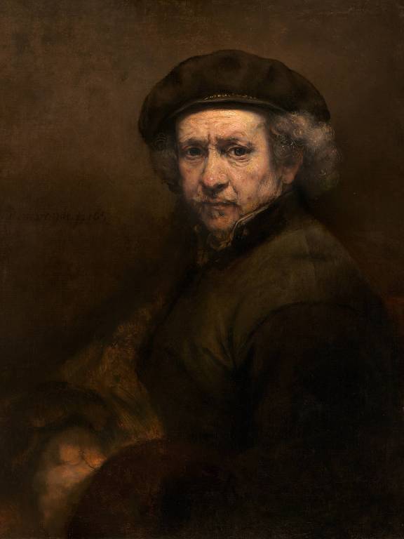 Tela "Autorretrato", do pintor holandês Rembrandt