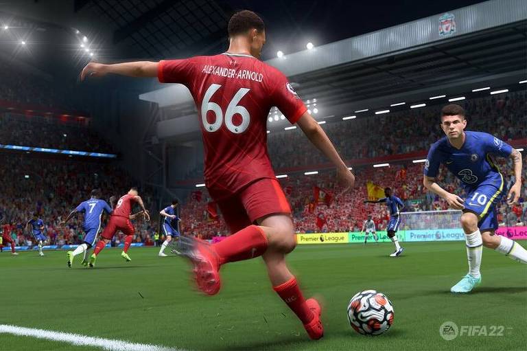 Imagem do jogador Alexander-Arnold no game Fifa 22