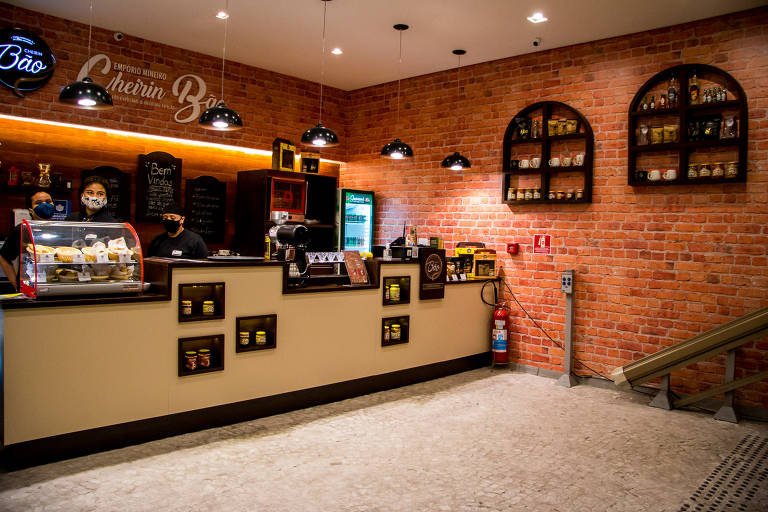 Cafeteria Cheirin Bão, que funciona no Cine Marquise desde fevereiro 