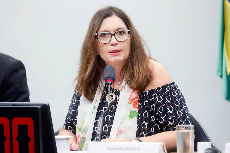 Deputada Bia Kicis (PSL - DF) na comissão de Constituição e Justiça e de Cidadania