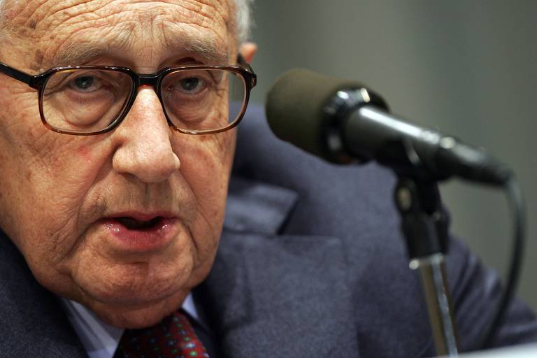 Ex-secretário de Estado dos EUA Henry Kissinger, no Departamento de Estado dos EUA 

