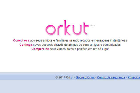 Página de login da antiga rede social Orkut - Web Stories 