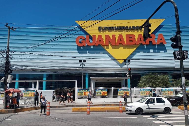 Fachada da loja da rede Supermercados Guanabara, no bairro de Bonsucesso, na zona norte do Rio de Janeiro