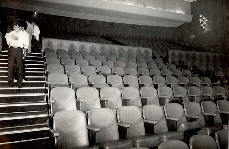 Sala do Cine Astor em março de 1981; local tinha cerca de mil lugares
