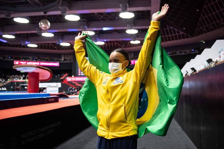 Rebeca Andrade no Mundial de ginástica de Kitakyushu