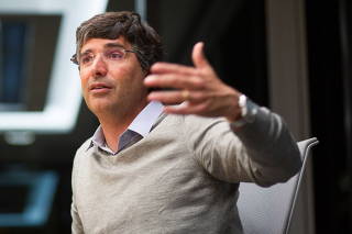 BTG Pactual's billionaire banker Esteves attends a meeting with Reuters in Sao Paulo