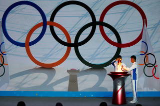 FILE PHOTO: Ceremony to welcome the Olympic flame in Beijing