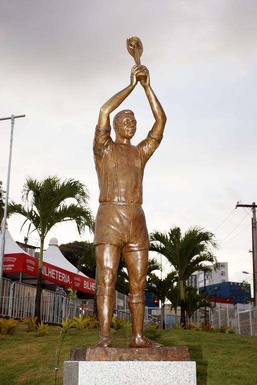A estátua em homenagem a Pelé foi inaugurada em março de 1971 na Arena Fonte Nova em Salvador, Bahia; a escultura teve seus braços arrancados, e foi reinaugurada em 2013