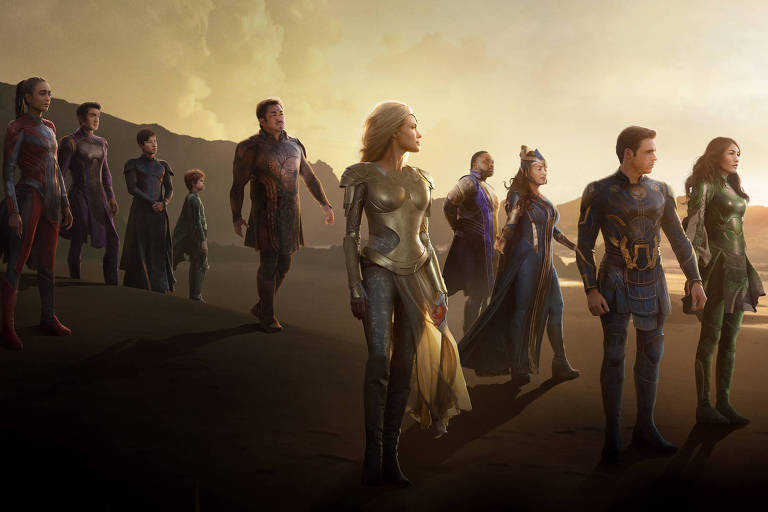 'Eternos', de Chloé Zhao, traz à Marvel uma nova equipe de heróis distante dos padrões