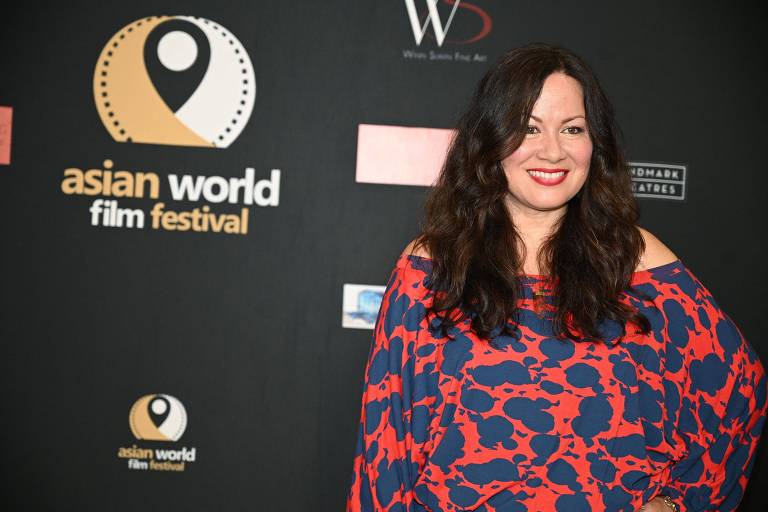 Shannon Lee no tapete vermelho no Asian World Film Festival