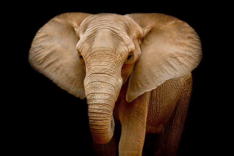 Elefante sem presa de marfim.