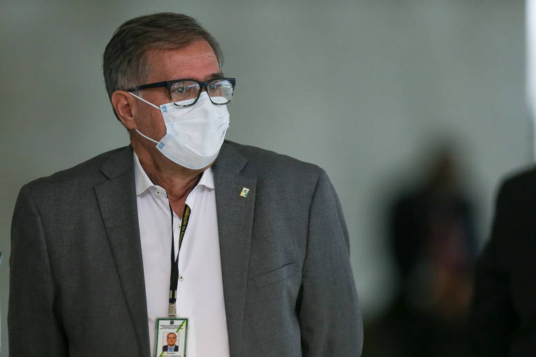 O médico do presidente Bolsonaro, Ricardo Camarinha, em evento no Palácio do Planalto