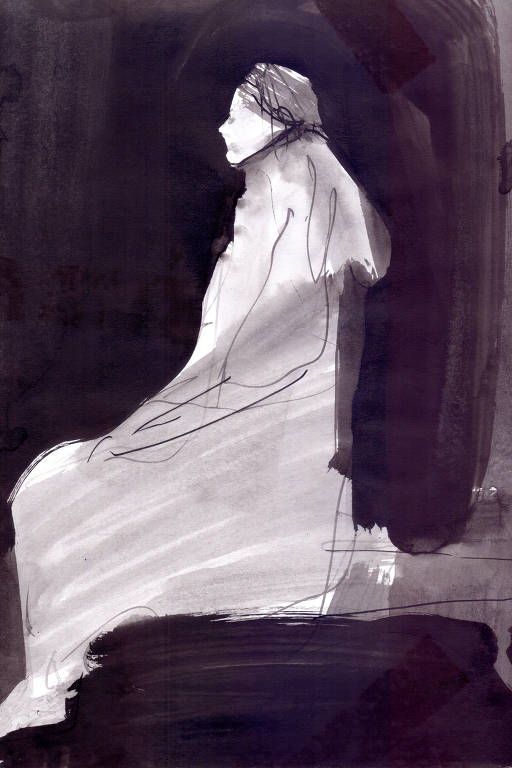 Nanquim em bico de pena de bambu e aguada sobre papel para o livro "Os Irmãos Karamázov" (Dostoiévski), da editora 34, produzido por Ulysses Boscolo